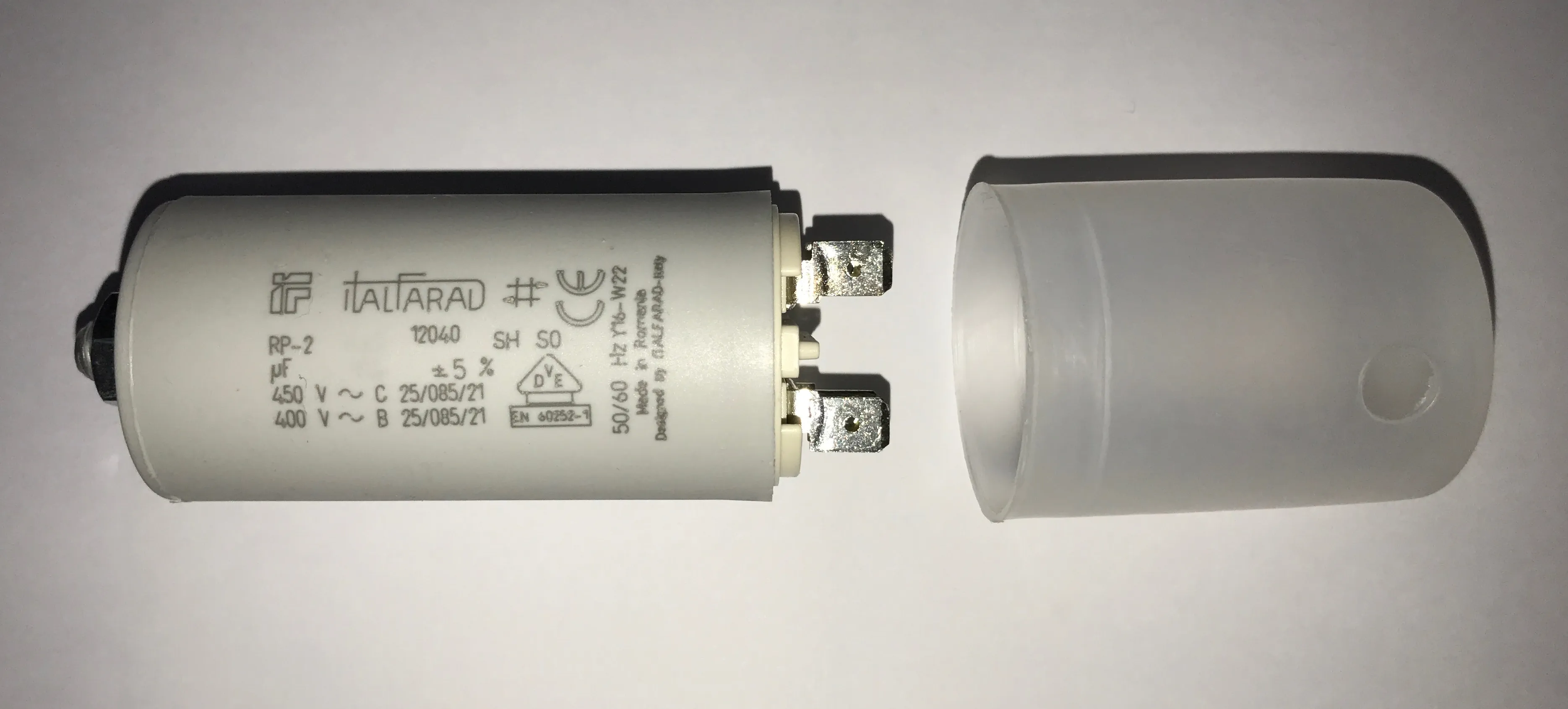 ItalFarad Motor Run Capacitor 15uF Tag