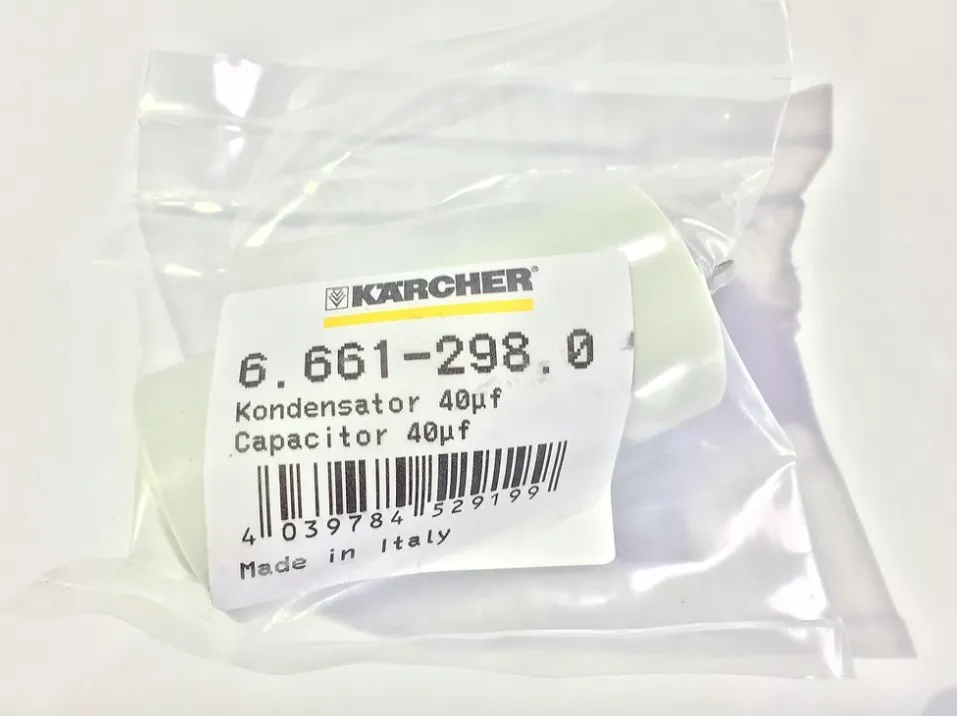 Karcher Motor Run Capacitor 40uF MF Kondensator