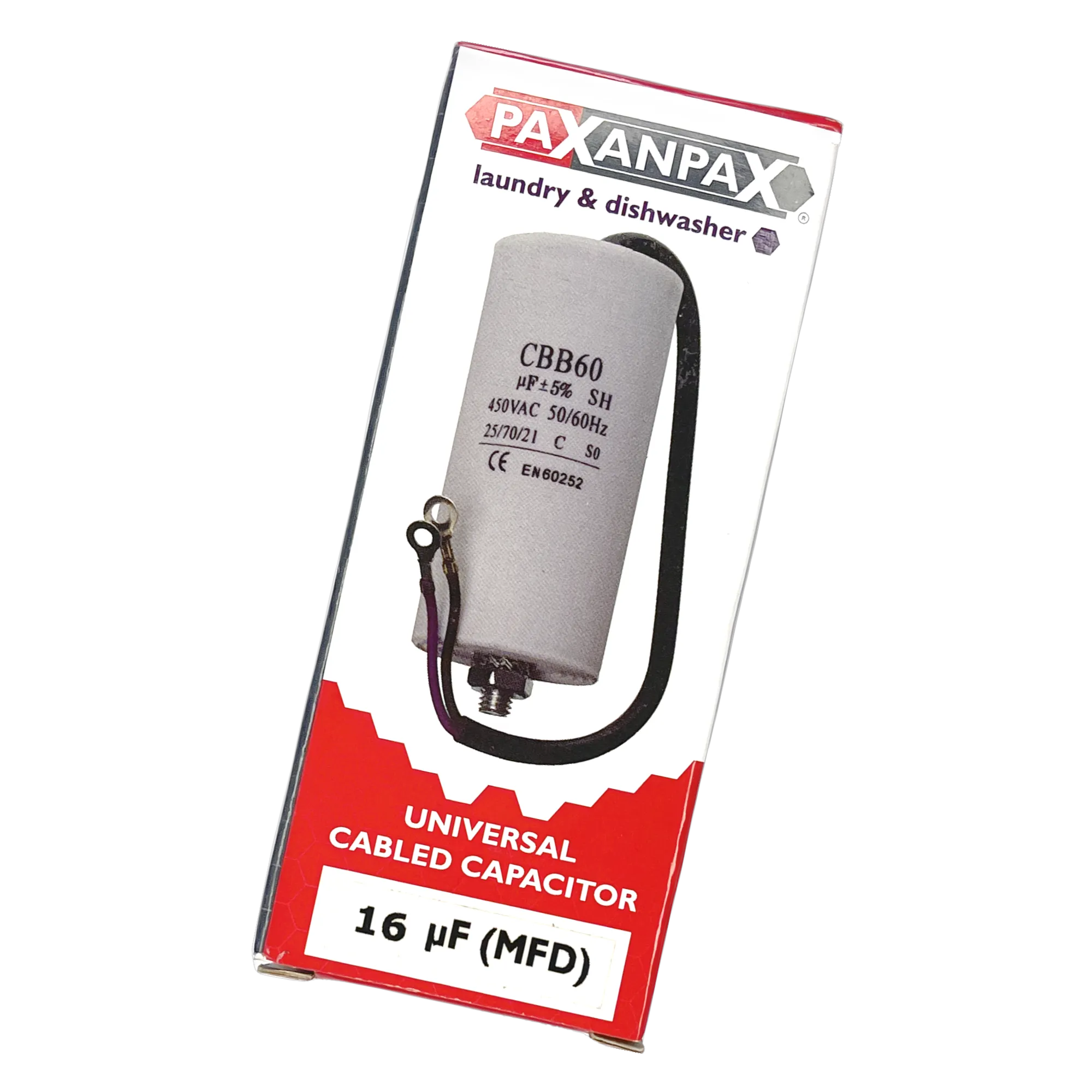 16uF Motor Run Capacitor Twin Lead 240v-450v CBB60